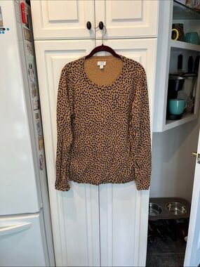 JCrew Animal Print Sweater Large